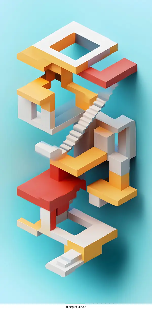Abstract Geometric Shapes 3D Render