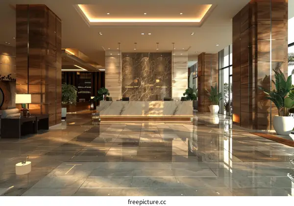Modern Hotel Lobby Interior