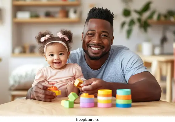 Happy Family Playing with Toys Indoor