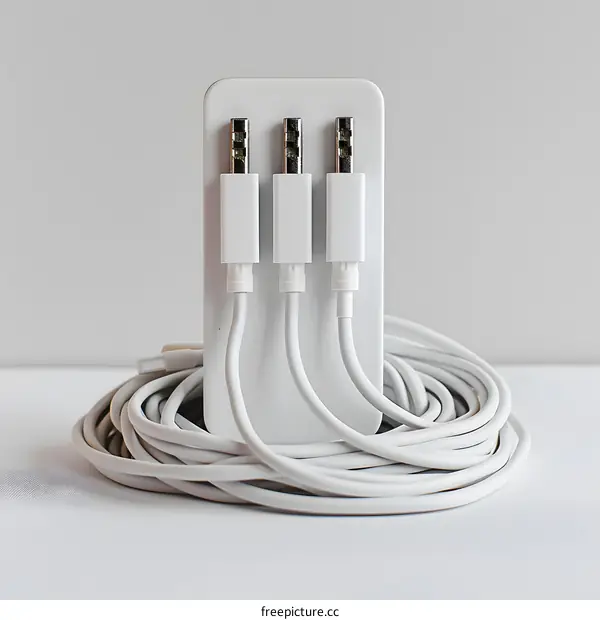 White Charging Cable Minimalist