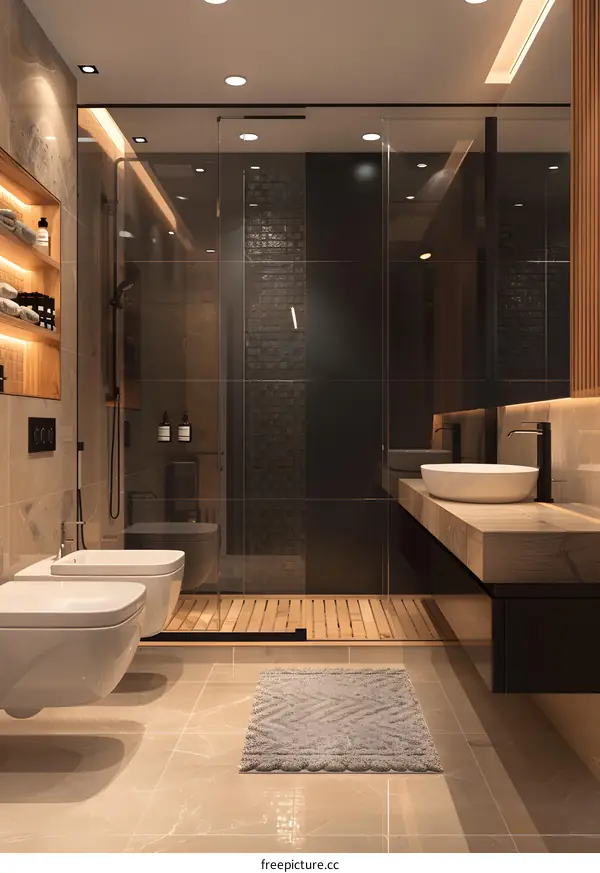 Modern minimalist bathroom