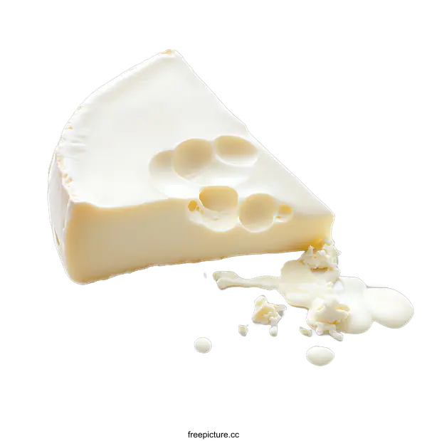 [Transparent Background PNG]Delicious Creamy Cheese Slice with Drizzle