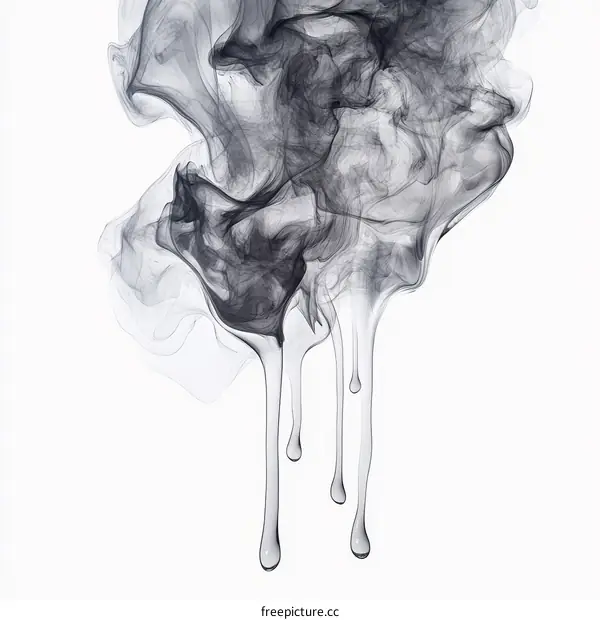 Abstract Ink Drips Art Painting