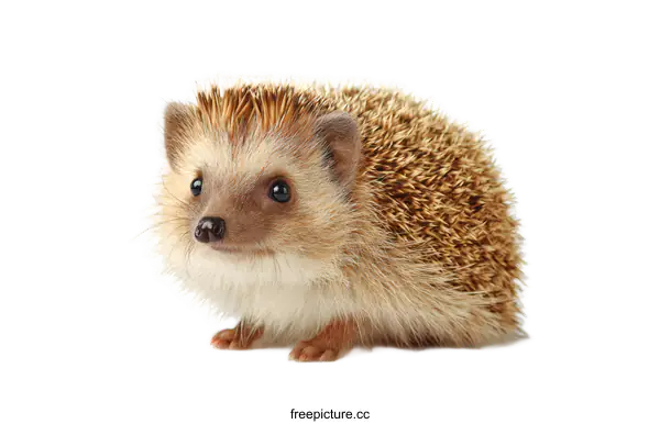 [Transparent Background PNG]Cute Hedgehog Portrait Against White Background