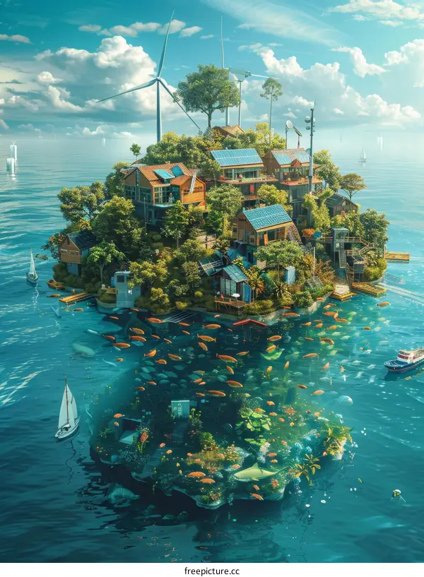 An Island Paradise: Exploring the Enchanting Beauty of a Floating Eco-Village
