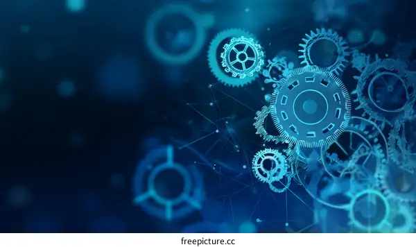 Abstract Gears System Illustration