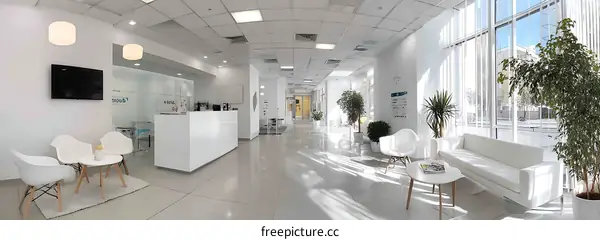 Modern White Medical Reception Area