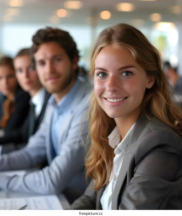 portrait of a young businesswoman smiling at the camera