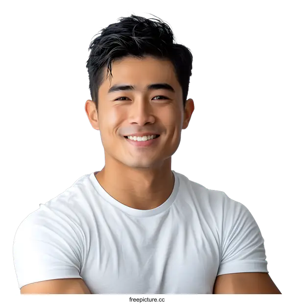 [Transparent Background PNG]Portrait of a smiling young man