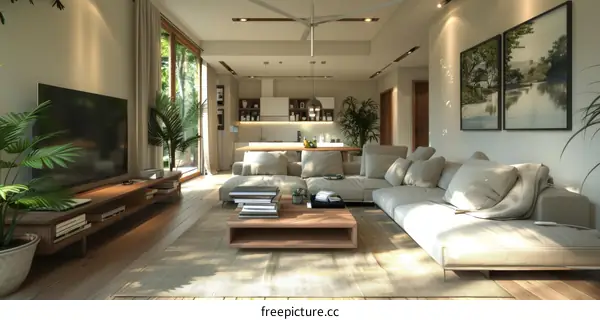 Bright and Airy Modern Living Room