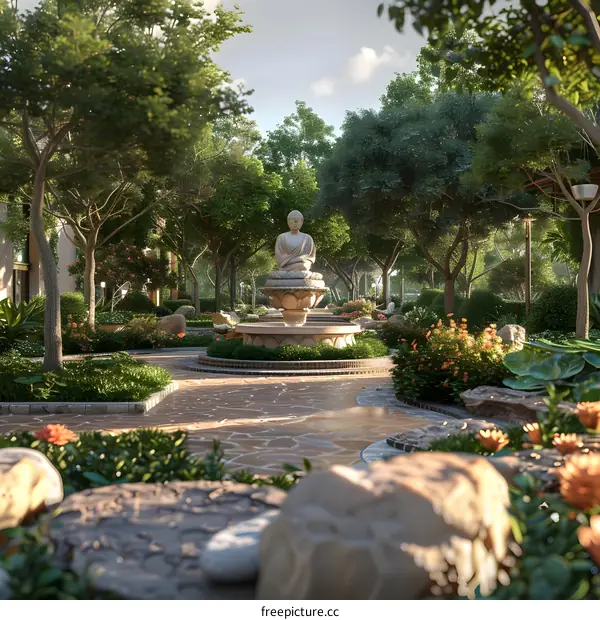 The Buddha statue in the park