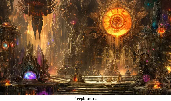 Theの神殿の中央大厅