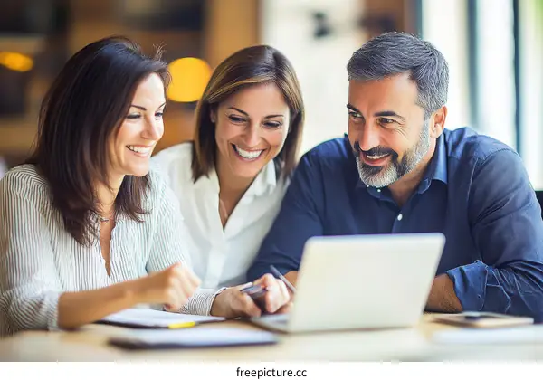 Business Colleagues Collaboration in Cafe