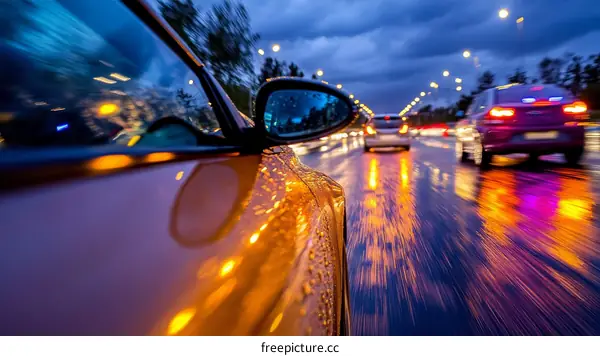 Rainy Night City Driving Experience