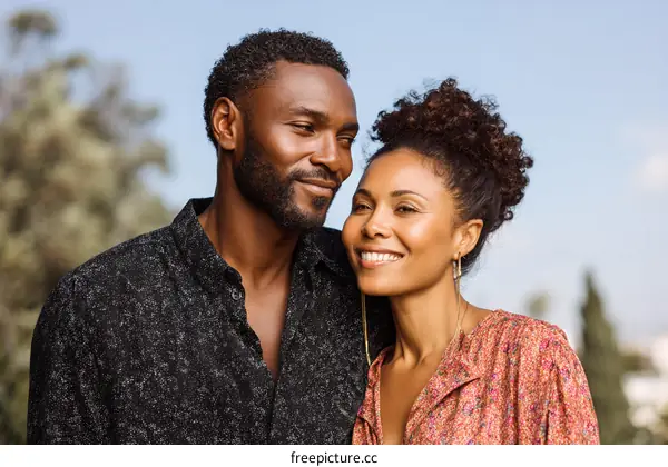 Couple Portrait Outdoor Candid Shot
