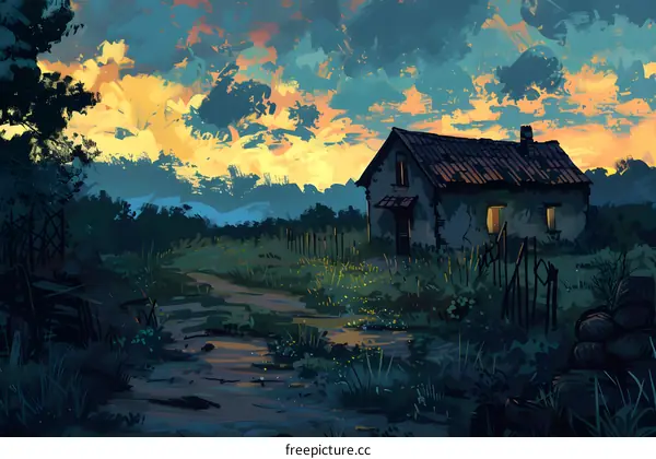 Lonely House in the Twilight