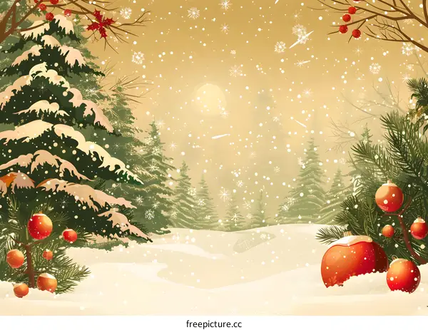 Christmas Snow Scene