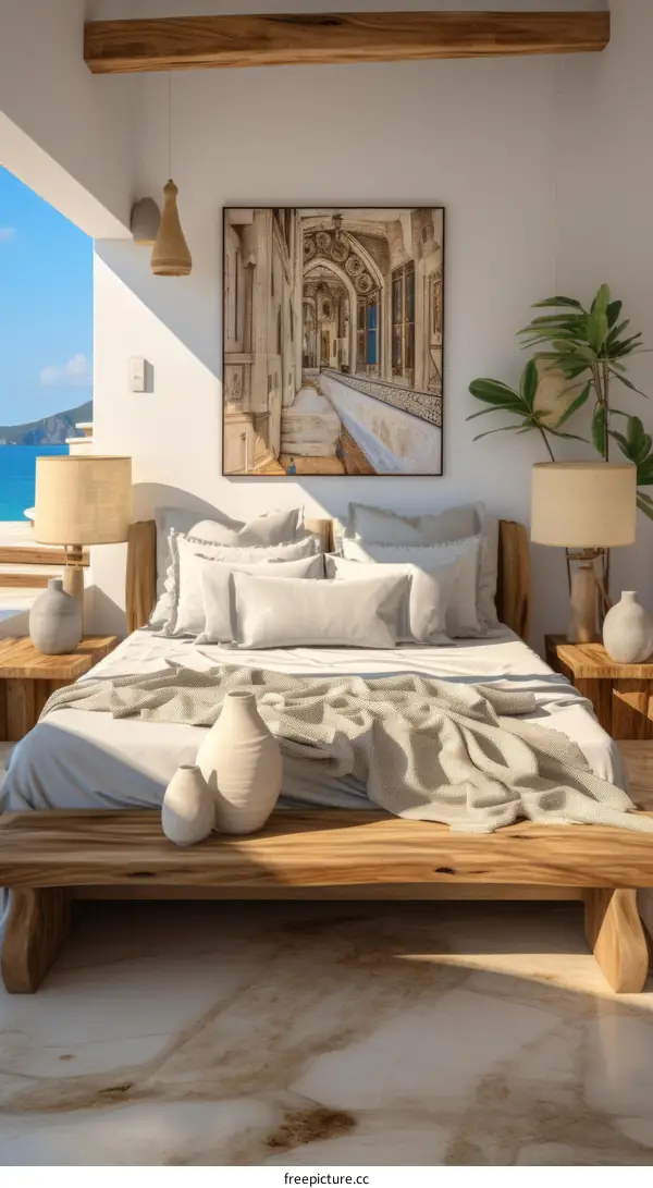 Modern coastal home bedroom interior design