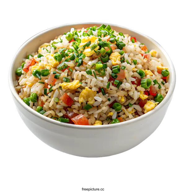 [Transparent Background PNG]Bowl of Vegetable Fried Rice