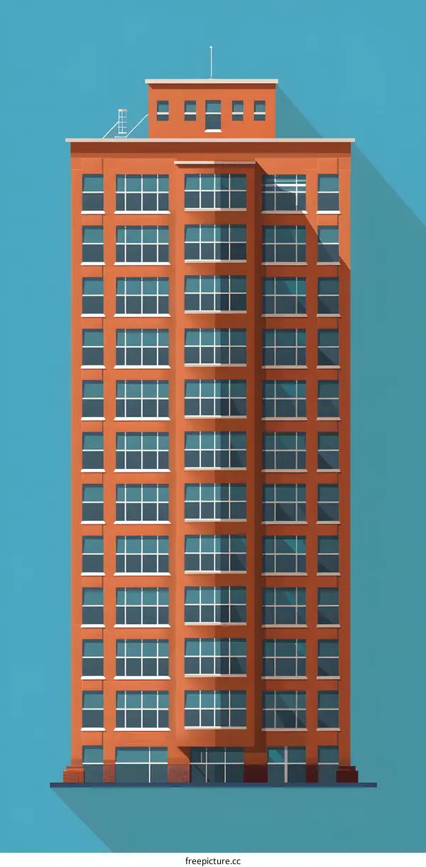 Modern Architecture Building Flat Illustration