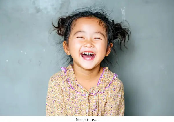 Joyful Asian Child Portrait