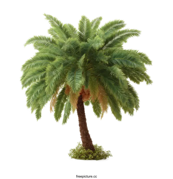 [Transparent Background PNG]Realistic 3D Rendered Date Palm Tree