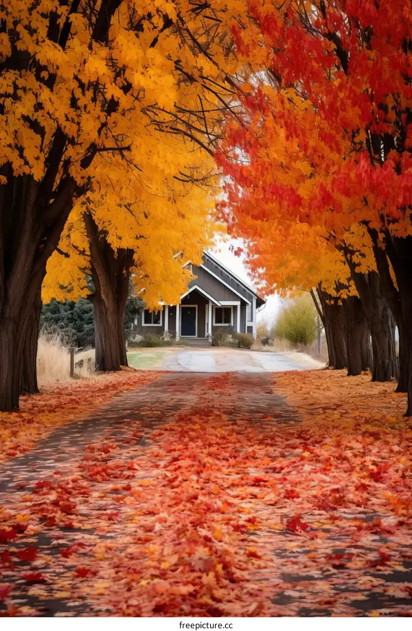 Fall Scenery Country Road