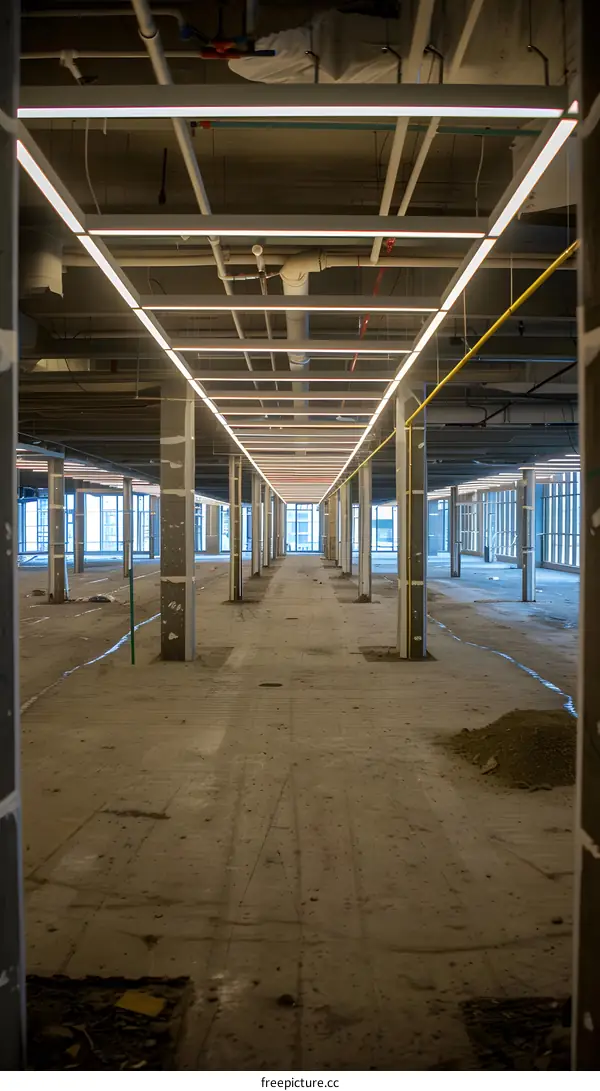 Empty Interior of a Building Under Construction