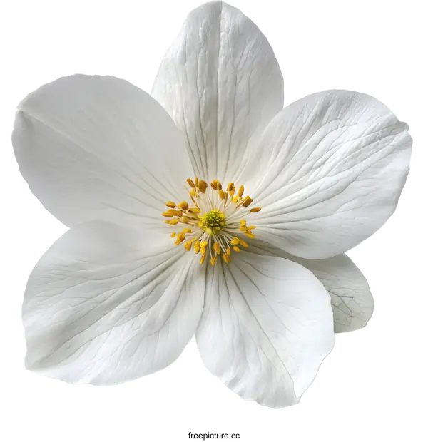 [Transparent Background PNG]Closeup of a Beautiful White Flower