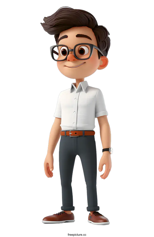 [Transparent Background PNG]3D Character of a Young Professional