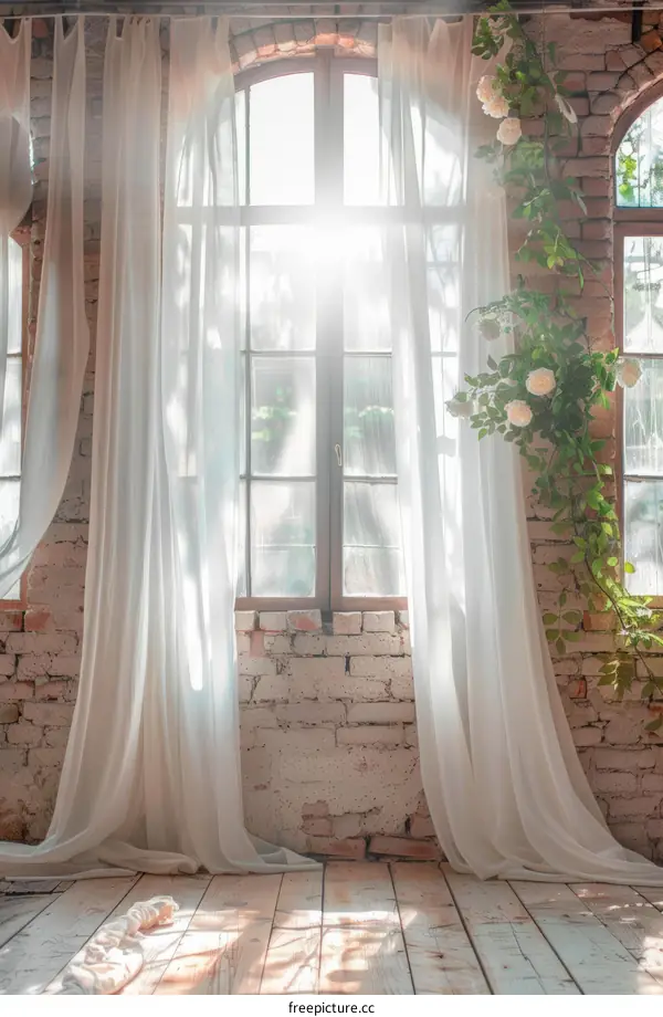 vintage interior with sunlight through the window