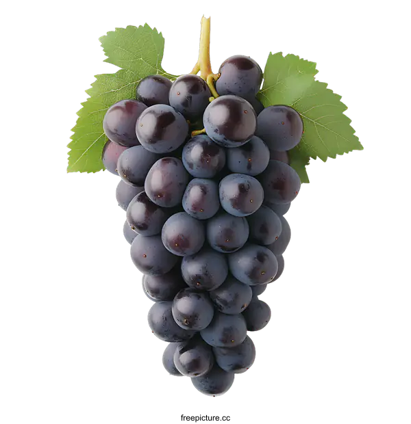 [Transparent Background PNG]Fresh Grapes Bunch Isolated on White Background