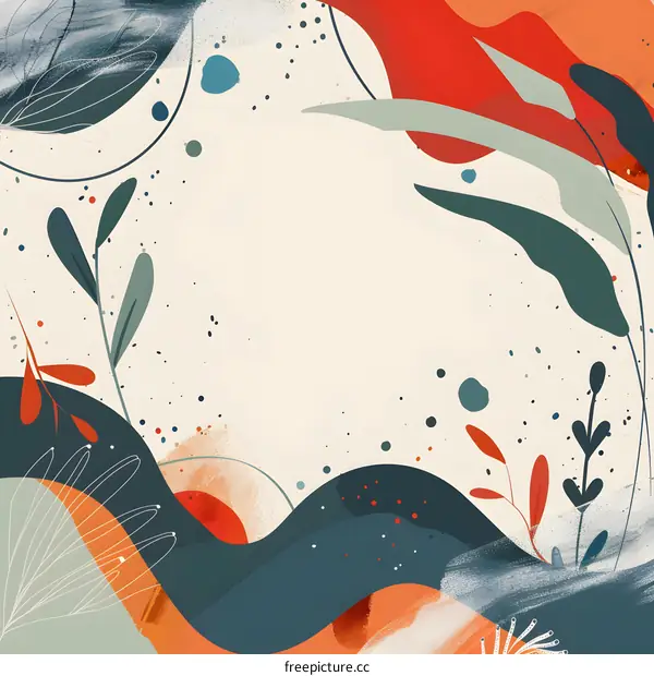 Abstract Background With Floral Pattern