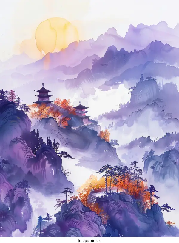 Misty Mountain Landscape