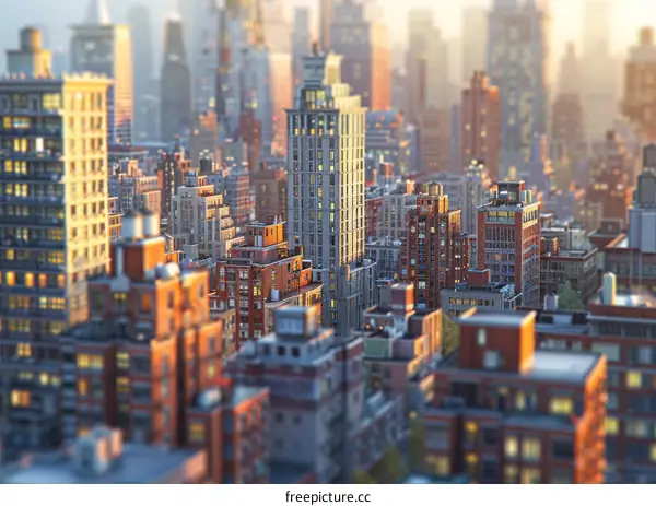 New York City Skyline in Miniature