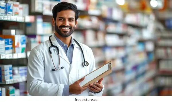 Pharmacist in a Pharmacy Store Friendly Medical Professional