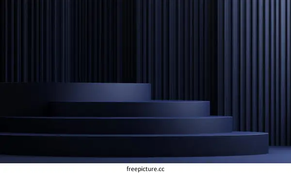 Dark Indigo Geometric Product Display Platform