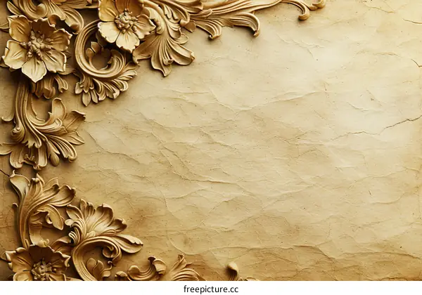 Ornate Frame On Old Paper