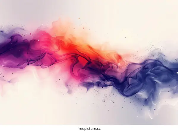 Abstract Colorful Flowing Smoke Art