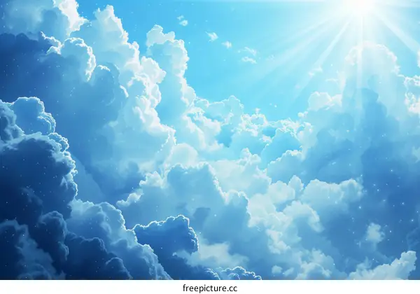 Blue sky and white clouds