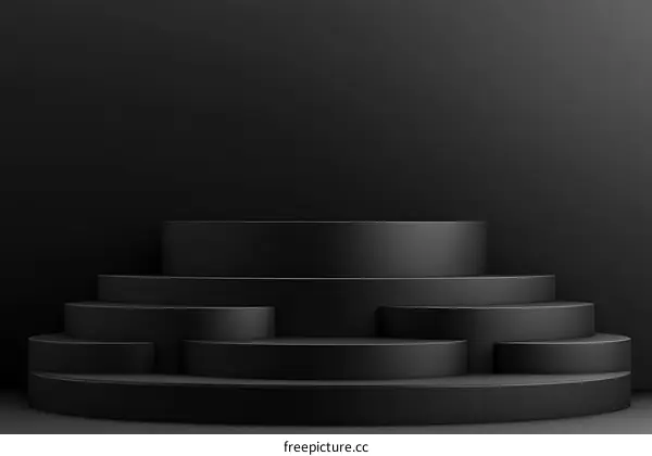 Abstract Black Geometric Product Display Stand