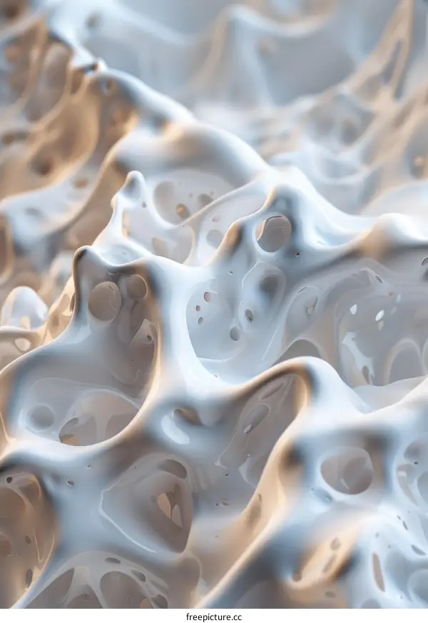 Close-up of a White Organic Structure