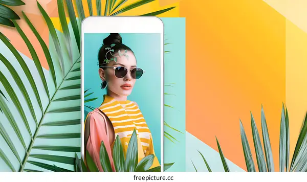 Summer Fashion Phone Screen Minimalist Woman