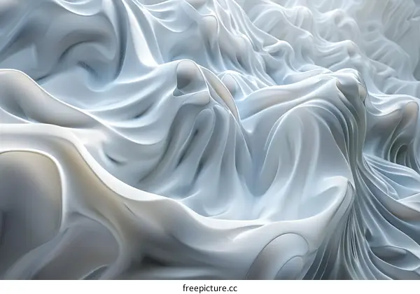 White Crumpled Fabric Texture