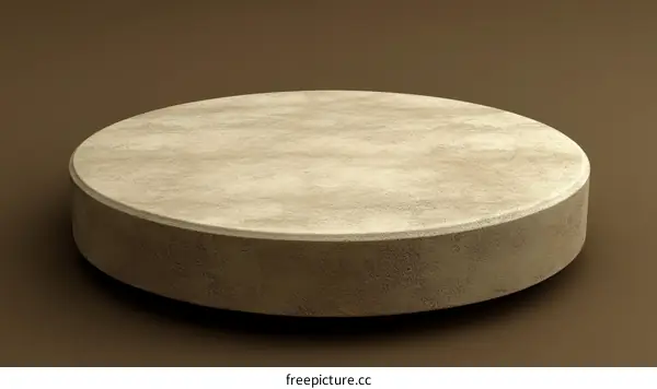 Beige Circular Elevated Platform