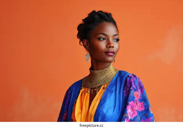 Elegant African Woman in Traditional Attire