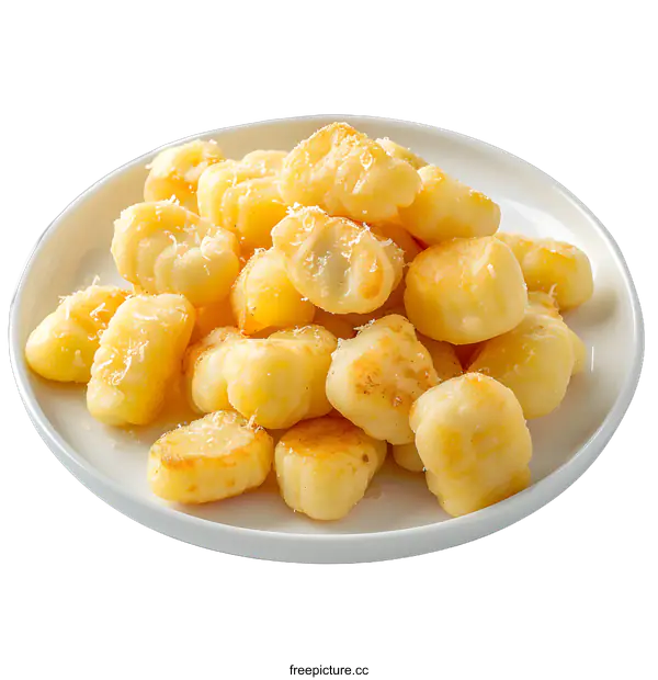 [Transparent Background PNG]Plate of delicious gnocchi