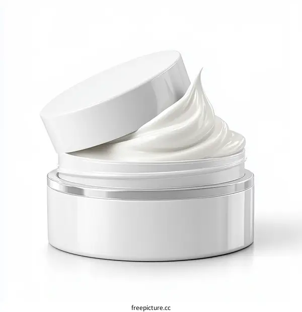 Elegant White Cosmetic Cream Jar