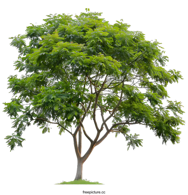 [Transparent Background PNG]Green Tree Isolated on White Background