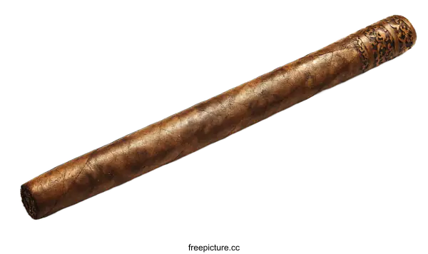 [Transparent Background PNG]Elegant Cigar with Intricate Design